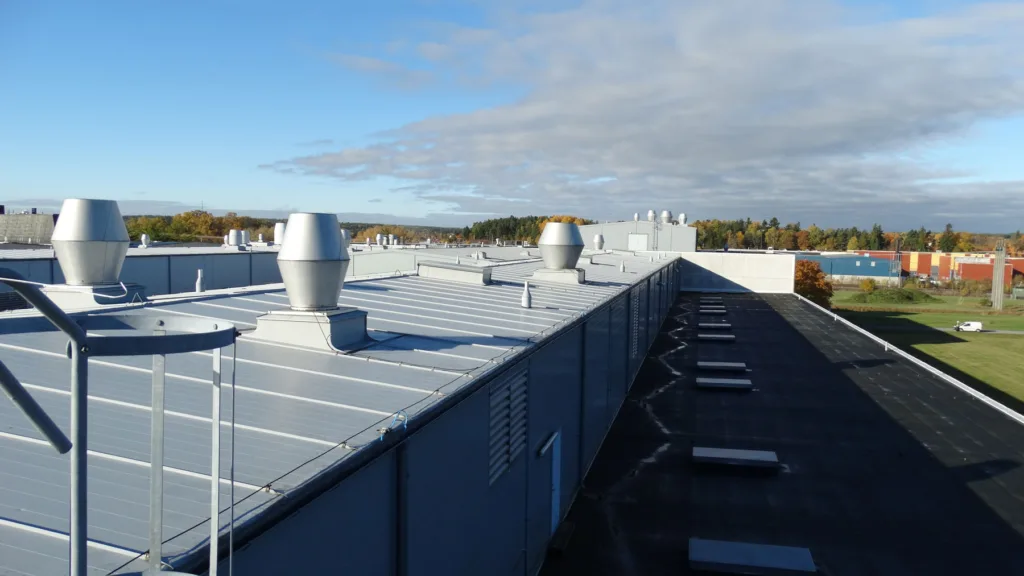 Factory rooftops